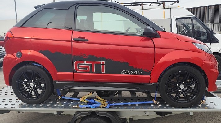 MopedAuto richtig Verladen und Transportieren